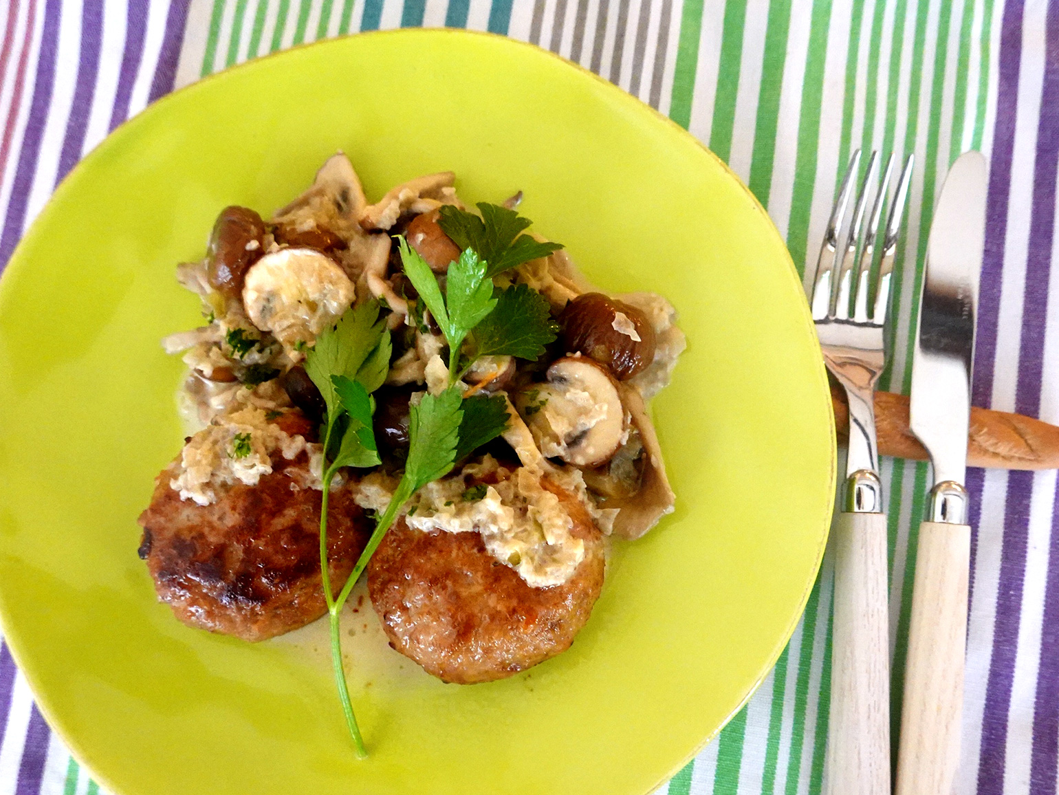 甘栗とキノコソースハンバーグ ひゃくごはん オーレ ファッション グルメ イベント カルチャー おでかけ 仙台 宮城のライフスタイル最新情報